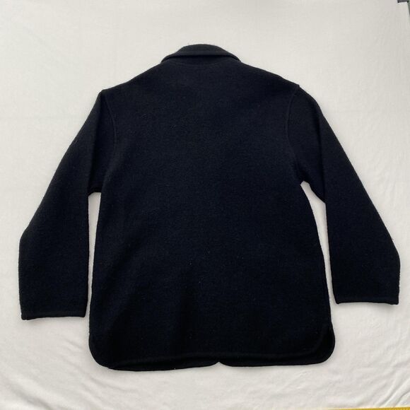 Bernardo Essentials Jacket Womens Medium Boiled Wool Button Front Pockets - Picture 2 of 11